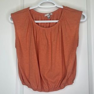 Amuse Society Orange Creamsicle Ribbed Crop Top